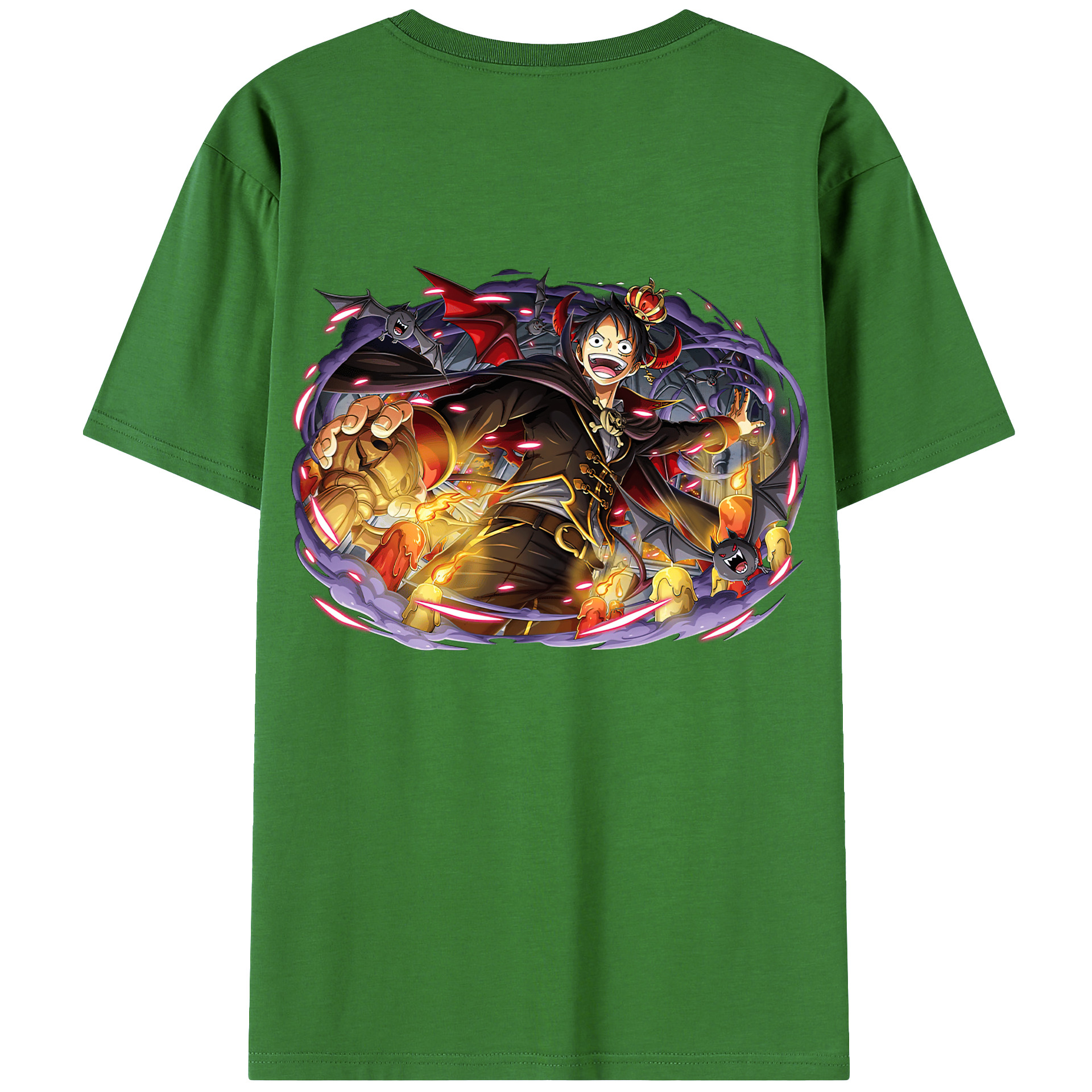 ワンピース モンキー・D・ルフィ ONE PIECE Monkey D. Luffy レディース半袖Tシャツ(バックプリント)